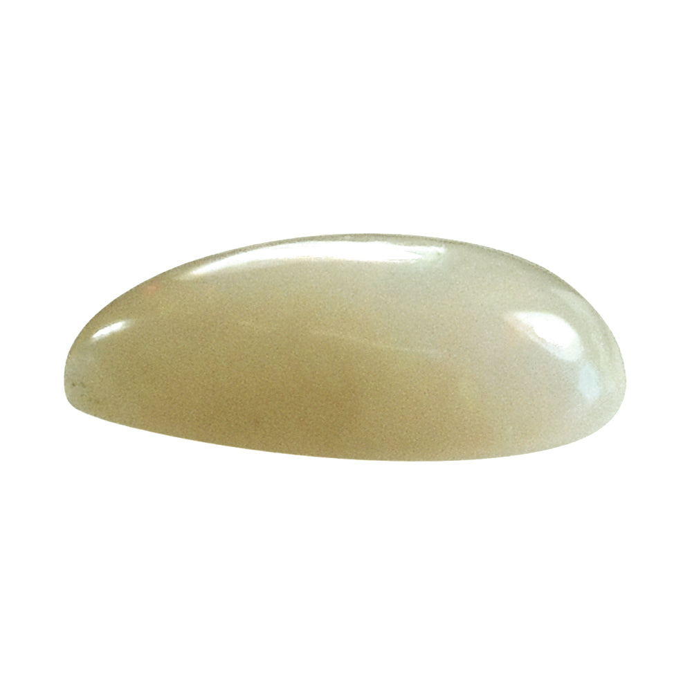 WHITE OPAL (WHITE) (MILKY) (OPAQUE) PLAIN PEAR CAB 10.00X7.00 MM 1.06 Cts.