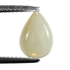 WHITE OPAL (WHITE) (MILKY) (OPAQUE) PLAIN PEAR CAB 10.00X7.00 MM 1.06 Cts.