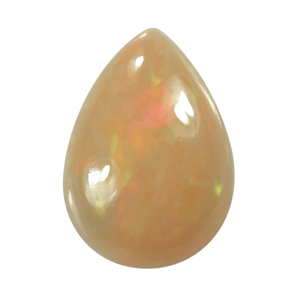 WHITE OPAL (YELLOW) (MILKY) (OPAQUE) PLAIN PEAR CAB 10.00X7.00 MM 1 Cts.