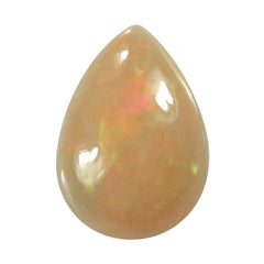 WHITE OPAL (YELLOW) (MILKY) (OPAQUE) PLAIN PEAR CAB 10.00X7.00 MM 1 Cts.