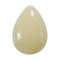 WHITE OPAL (YELLOW) ( MILKY) (OPAQUE) PLAIN PEAR CAB 10.00X7.00 MM 1.01 Cts.