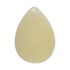 WHITE OPAL (YELLOW) ( MILKY) (OPAQUE) PLAIN PEAR CAB 10.00X7.00 MM 1.01 Cts.