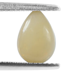 WHITE OPAL (YELLOW) ( MILKY) (OPAQUE) PLAIN PEAR CAB 10.00X7.00 MM 1.01 Cts.