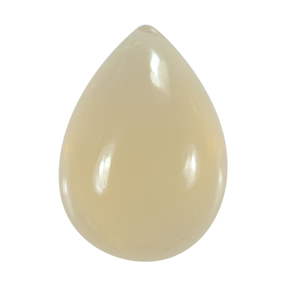 WHITE OPAL (YELLOW) ( TRANSPARENT) PLAIN PEAR CAB 10.00X7.00 MM 1.01 Cts.