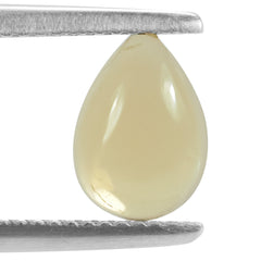 WHITE OPAL (YELLOW) ( TRANSPARENT) PLAIN PEAR CAB 10.00X7.00 MM 1.01 Cts.