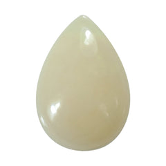 WHITE OPAL (WHITE) ( VERY MILKY) PLAIN PEAR CAB 10.00X7.00 MM 1.04 Cts.