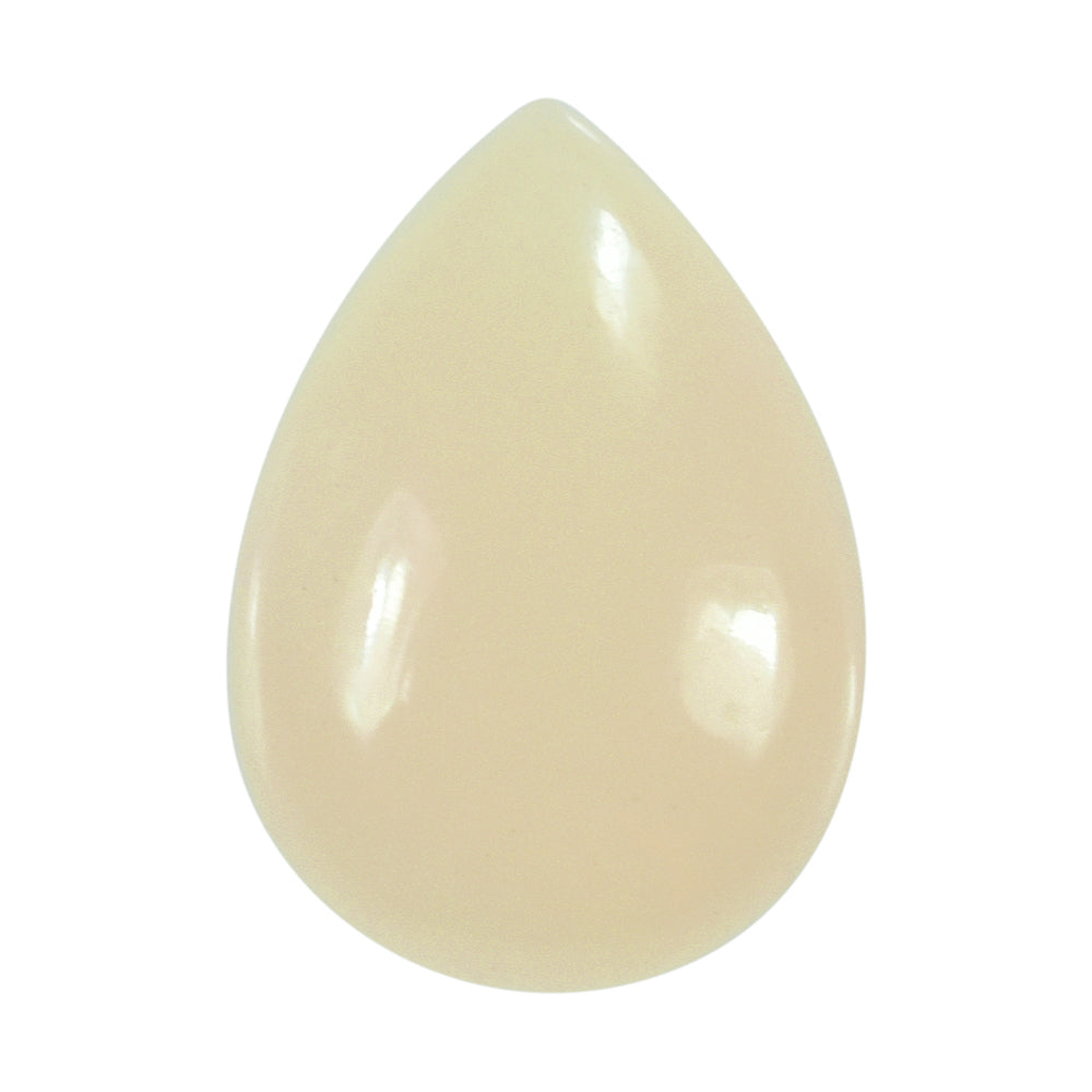 WHITE OPAL (YELLOW) ( TRANSLUCENT) PLAIN PEAR CAB 10.00X7.00 MM 1.06 Cts.