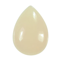WHITE OPAL (YELLOW) ( TRANSLUCENT) PLAIN PEAR CAB 10.00X7.00 MM 1.06 Cts.