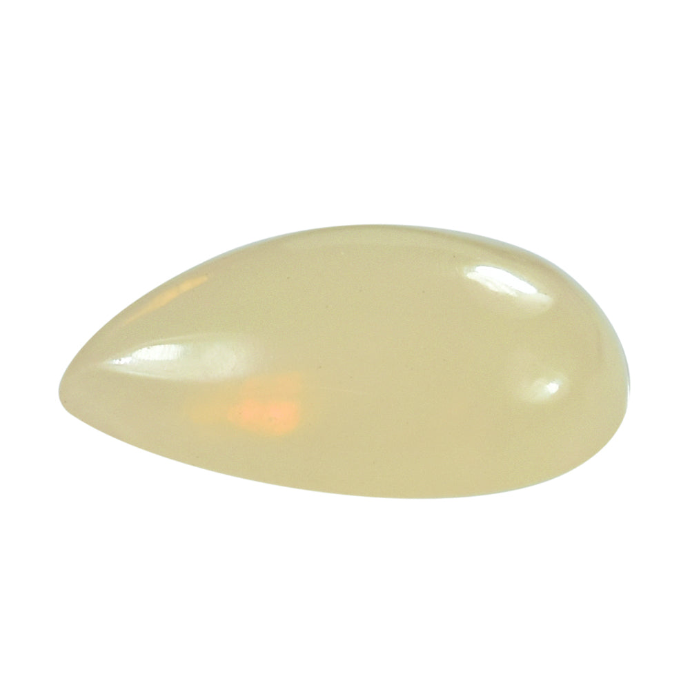 WHITE OPAL (YELLOW) ( TRANSLUCENT) PLAIN PEAR CAB 10.00X7.00 MM 1.06 Cts.