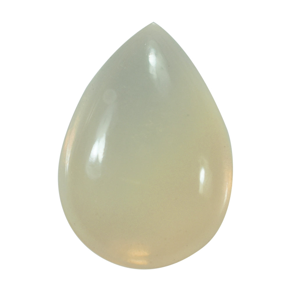 WHITE OPAL (YELLOW) (TRANSLUCENT) PLAIN PEAR CAB 10.00X7.00 MM 1.04 Cts.