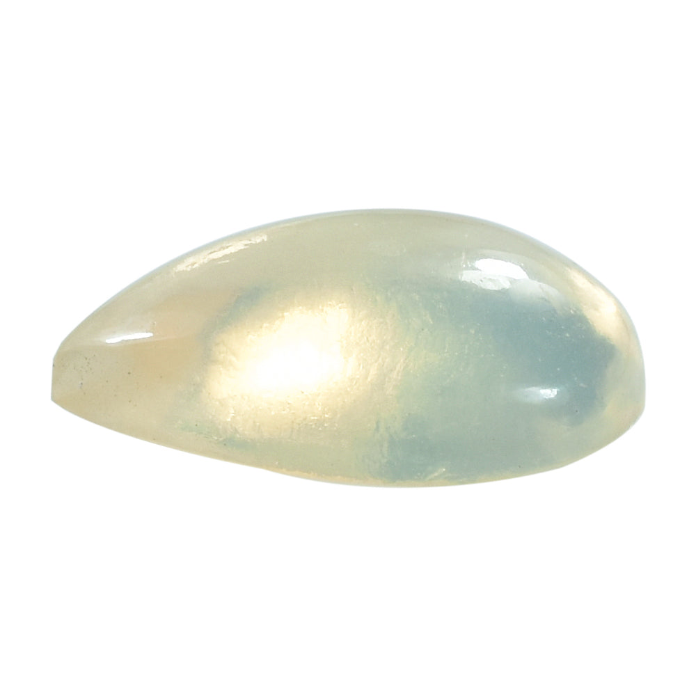 WHITE OPAL (YELLOW) (TRANSLUCENT) PLAIN PEAR CAB 10.00X7.00 MM 1.04 Cts.