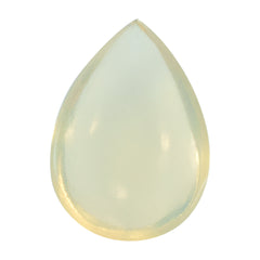 WHITE OPAL (YELLOW) (TRANSLUCENT) PLAIN PEAR CAB 10.00X7.00 MM 1.04 Cts.