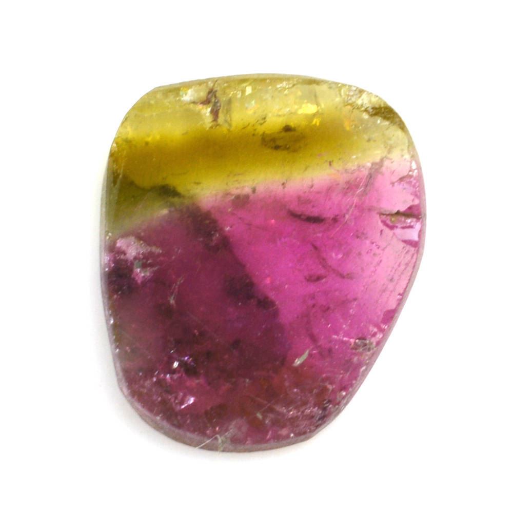 WATERMELON TOURMALINE SLICE 13X11MM 4.16 Cts.