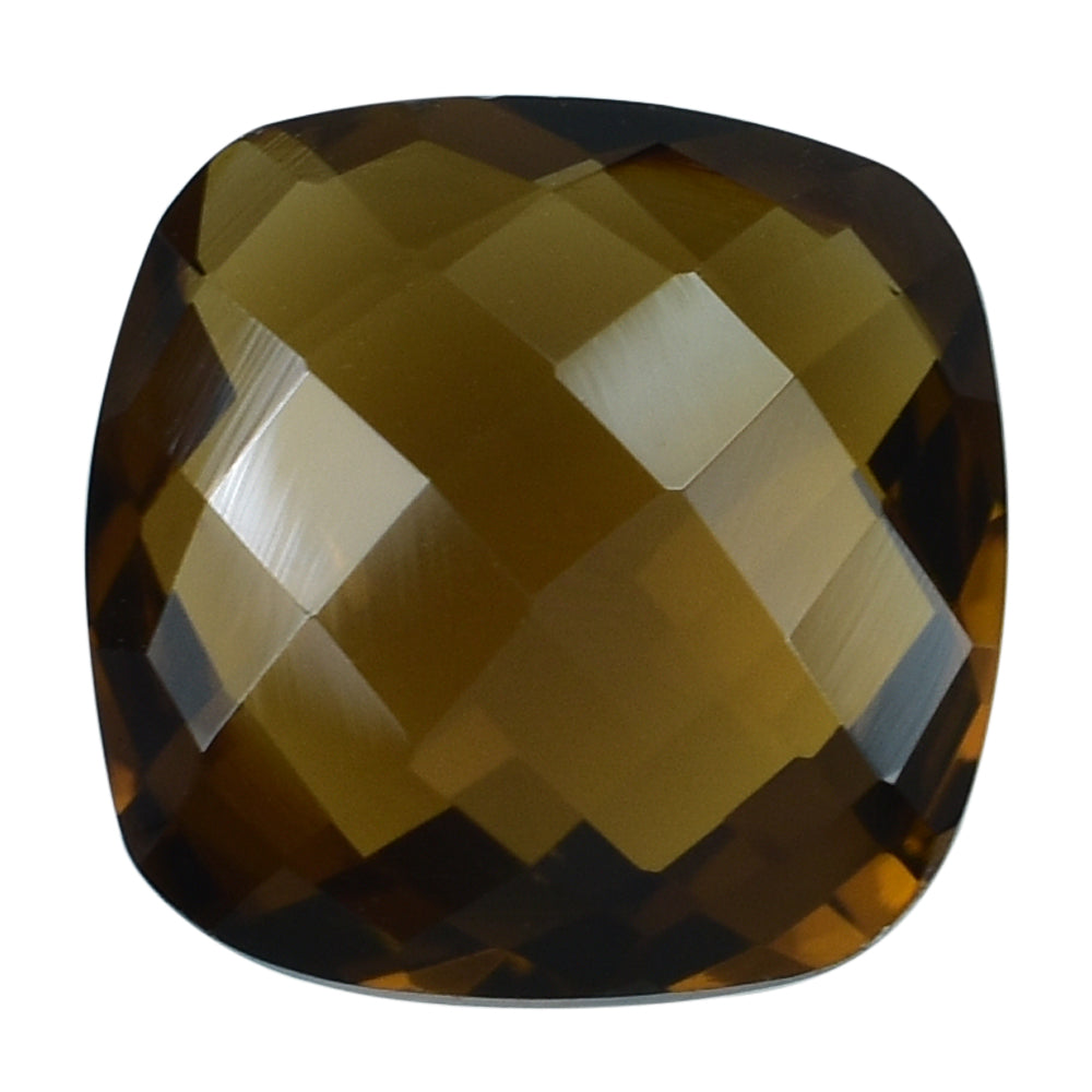 WHISKY QUARTZ BRIOLETTE CUSHION 12MM 5.82 Cts.