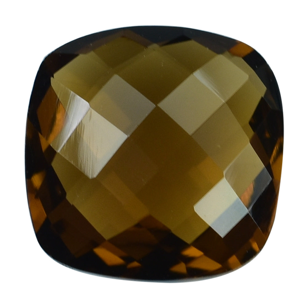 WHISKY QUARTZ BRIOLETTE CUSHION 12MM 5.82 Cts.