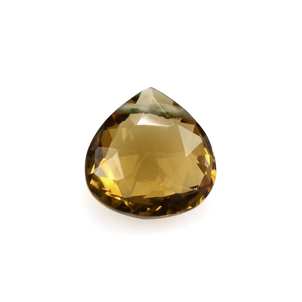 WHISKY QUARTZ ROSE CUT BRIOLETTE PEAR (FULL DRILL) 9MM 2.32Cts.