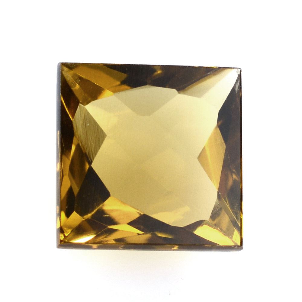 WHISKY QUARTZ CHECKER SQUARE CAB 8MM 2.25 Cts.