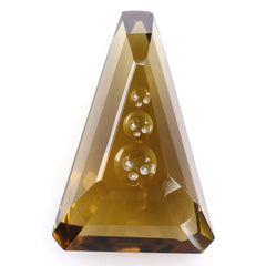 WHISKY QUARTZ SUPPER BUBBLE TRAPEZOID (DES#119) 18X12MM 9.30 Cts.