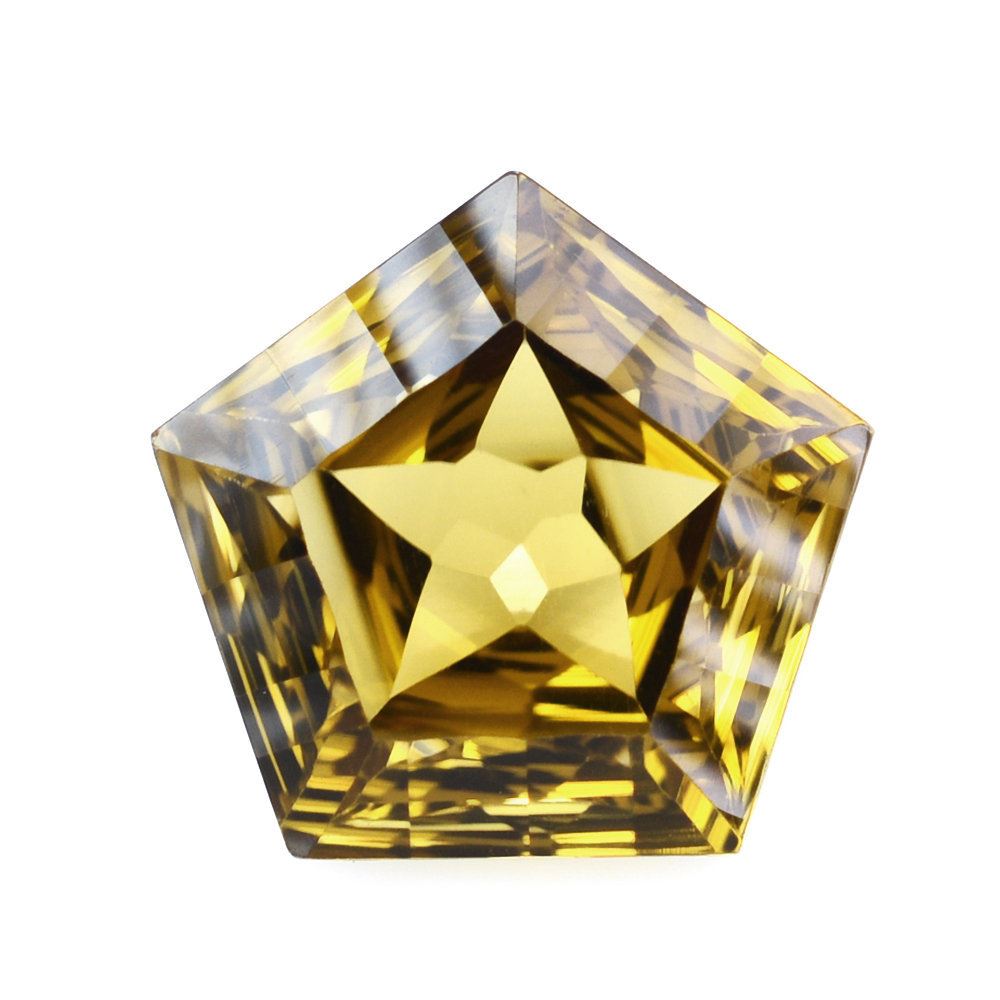 WHISKY QUARTZ STAR PENTAGON (DES#95) 12MM 5.29 Cts.