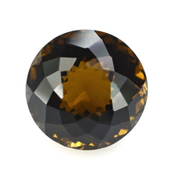 WHISKY QUARTZ PORTUGUESE CUT ROUND (DES#34) (DARK) 12MM 7.61 Cts.