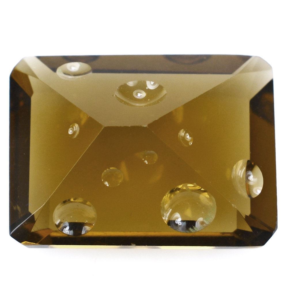 WHISKY QUARTZ SUPPER BUBBLE OCTAGON (DES#116) 16X12MM 10.00 Cts.