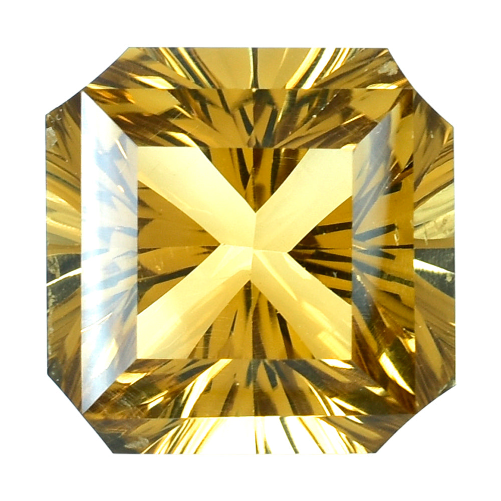 WHISKY QUARTZ ASSCHER CUT SQUARE-OCTAGON (DES#139) 15MM 14.30 Cts.