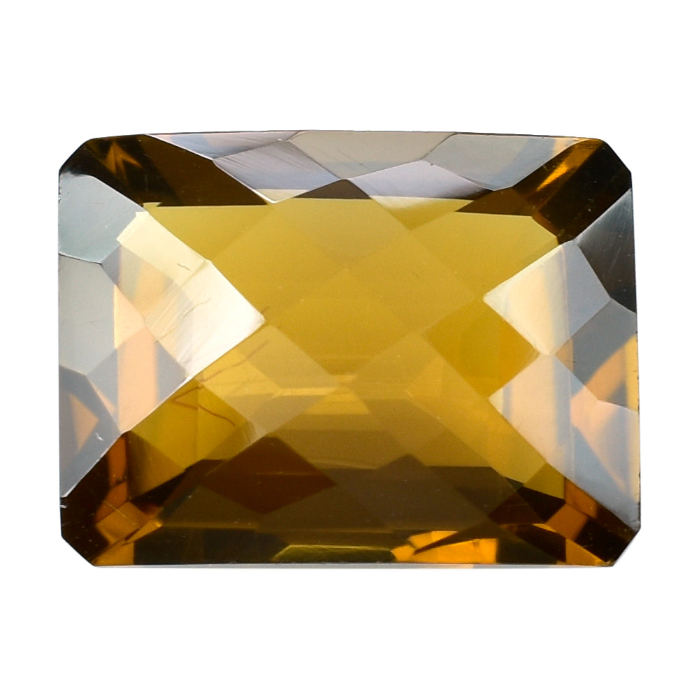 WHISKY QUARTZ CHECKER CUT OCTAGON 16X12MM 12.25 Cts.