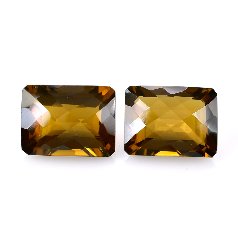 WHISKY QUARTZ CHECKER CUT OCTAGON 16X12MM 12.25 Cts.