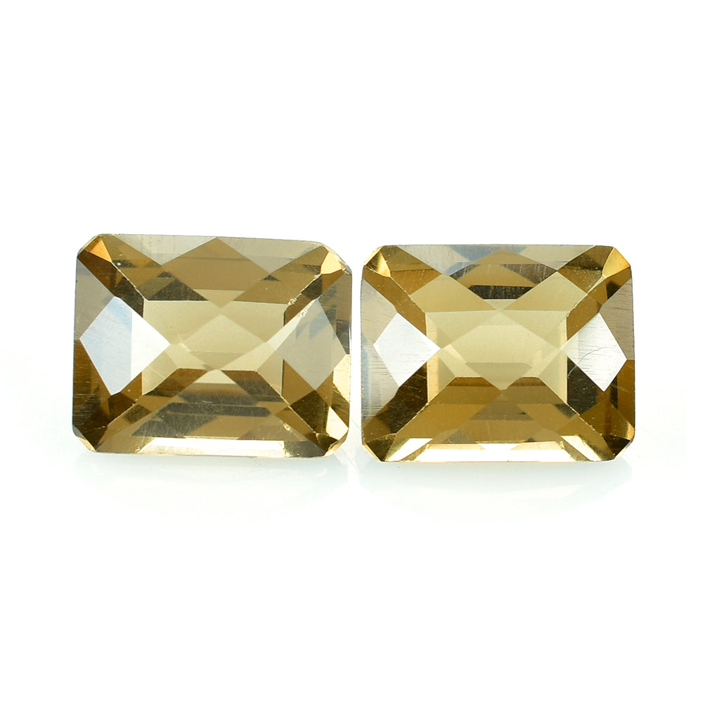 WHISKY QUARTZ CHECKER CUT OCTAGON 10X8MM 3.15 Cts.