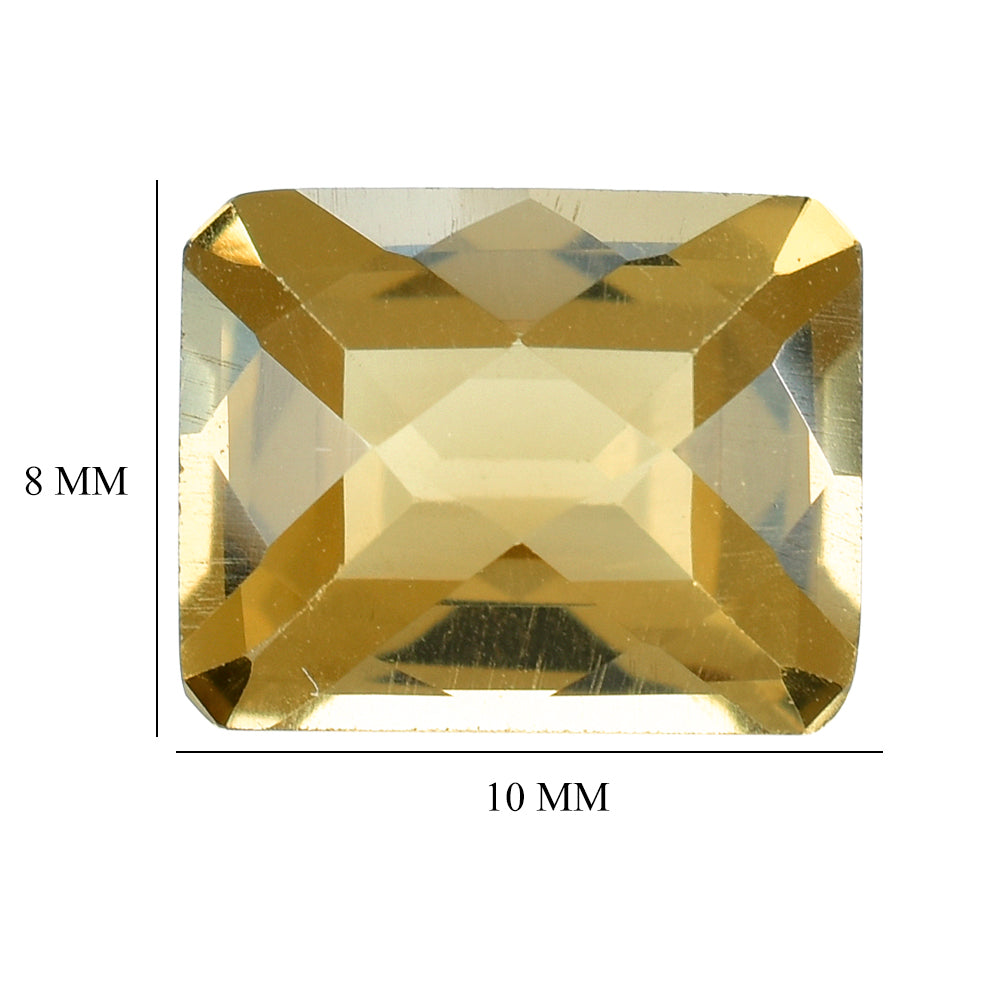 WHISKY QUARTZ CHECKER CUT OCTAGON 10X8MM 3.15 Cts.