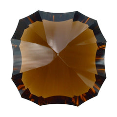 WHISKY QUARTZ CONCAVE NINETY CUT CUSHION (DES#22) 15MM 12.55 Cts.