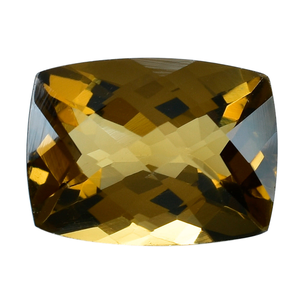 WHISKY QUARTZ CHECKER CUT CUSHION 16X12MM 10.18 Cts.