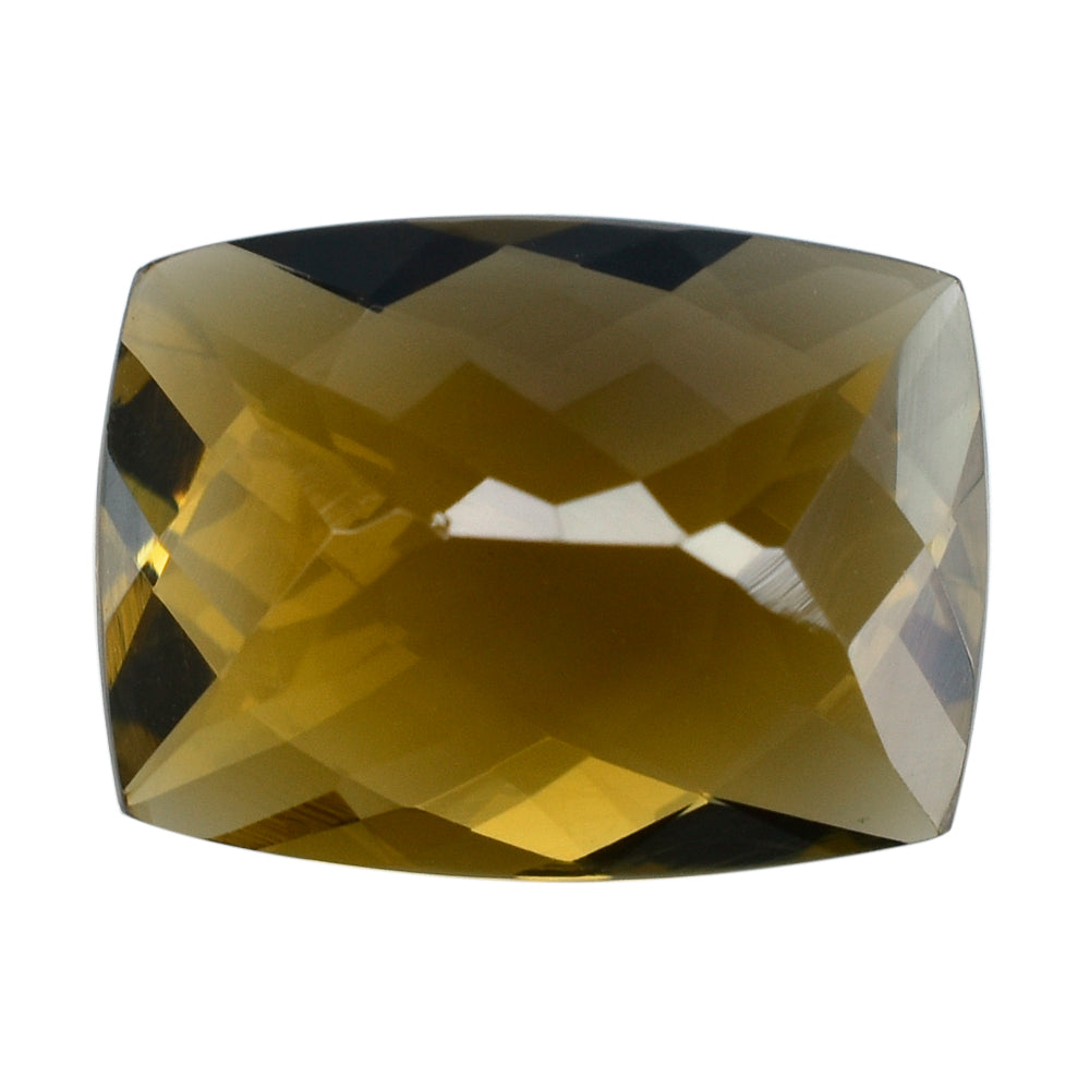 WHISKY QUARTZ CHECKER CUT CUSHION 16X12MM 10.18 Cts.