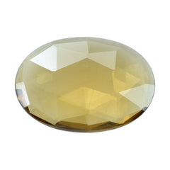 WHISKY QUARTZ  ROSE CUT BRIOLETTE OVAL 18.00X13.00 MM 6.40 Cts.