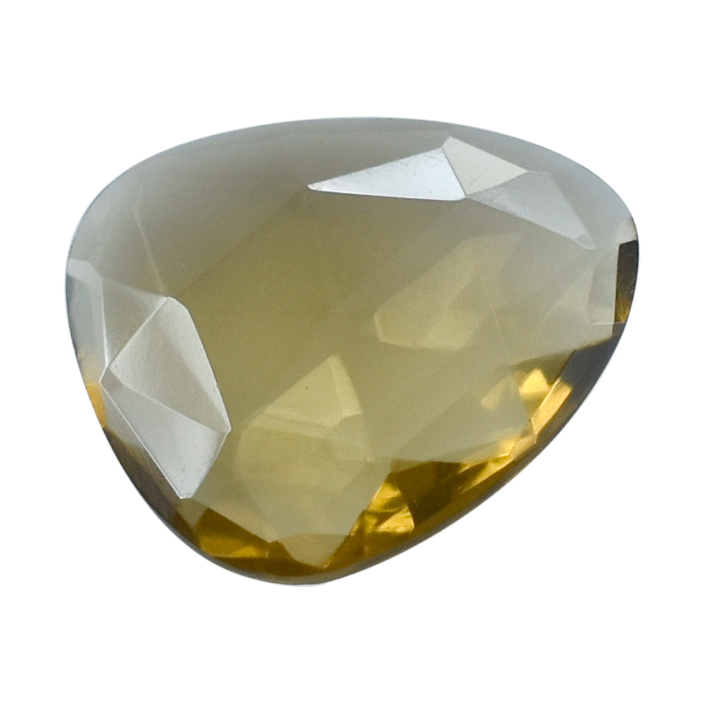 WHISKY QUARTZ  ROSE CUT BRIOLETTE TRILLION 18.00X16.00 MM 7.40 Cts.