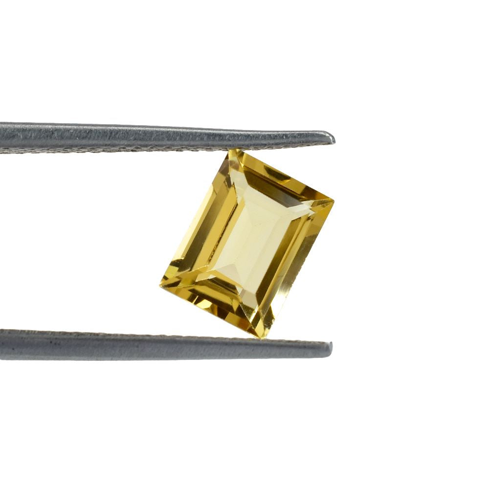 YELLOW BERYL CUT BAGUETTE (DARK) 8.00X6.00 MM 1.45 Cts.
