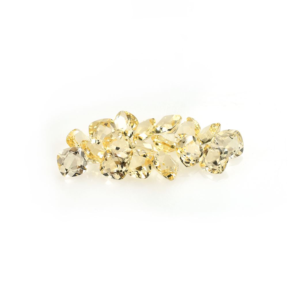 YELLOW BERYL CUT CUSHION (LITE) 4.00X4.00 MM 0.26 Cts.