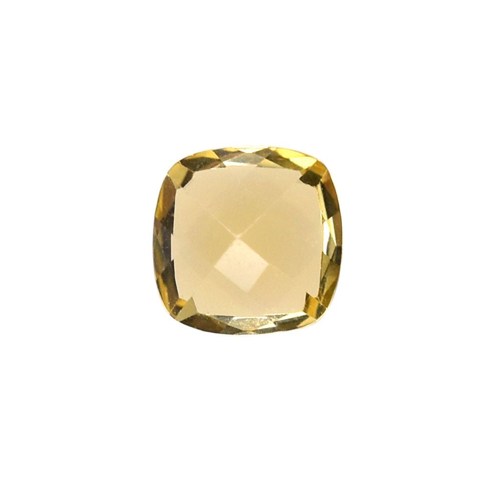 YELLOW BERYL CUT CUSHION (DARK) 7.00X7.00 MM 1.38 Cts.