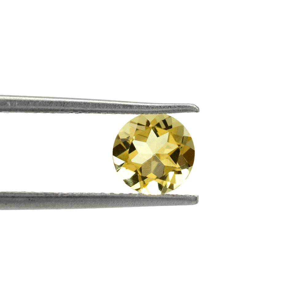 YELLOW BERYL CUT ROUND (DARK) 7.00X7.00 MM 1.15 Cts.