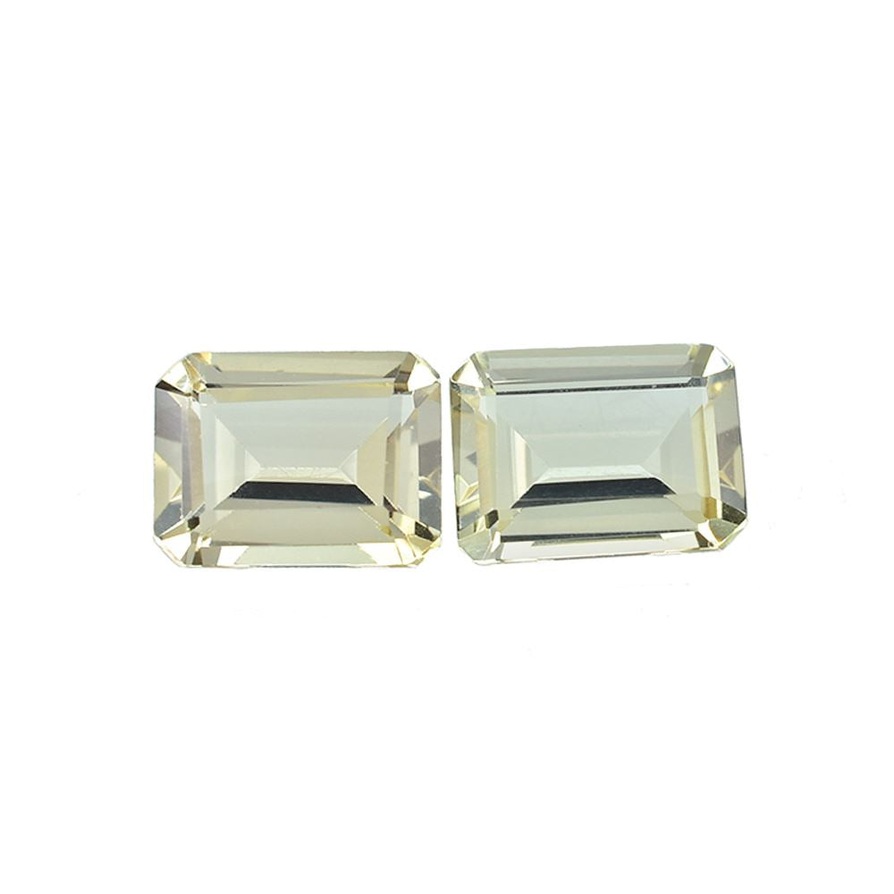 YELLOW BERYL CUT OCTAGON (LITE) 8.00X6.00 MM 1.25 Cts.