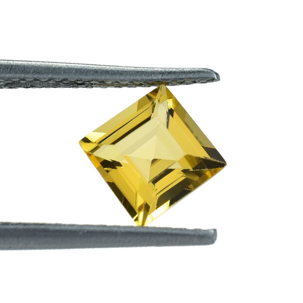 YELLOW BERYL CUT SQUARE (DARK) 6.00X6.00 MM 1.10 Cts.