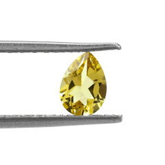 YELLOW BERYL CUT PEAR (DARK) 7.00X5.00 MM 0.65 Cts.