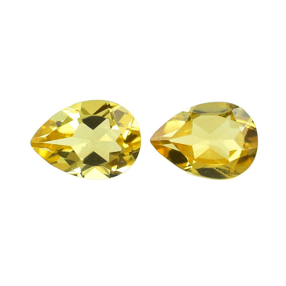 YELLOW BERYL CUT PEAR (DARK) 7.00X5.00 MM 0.65 Cts.