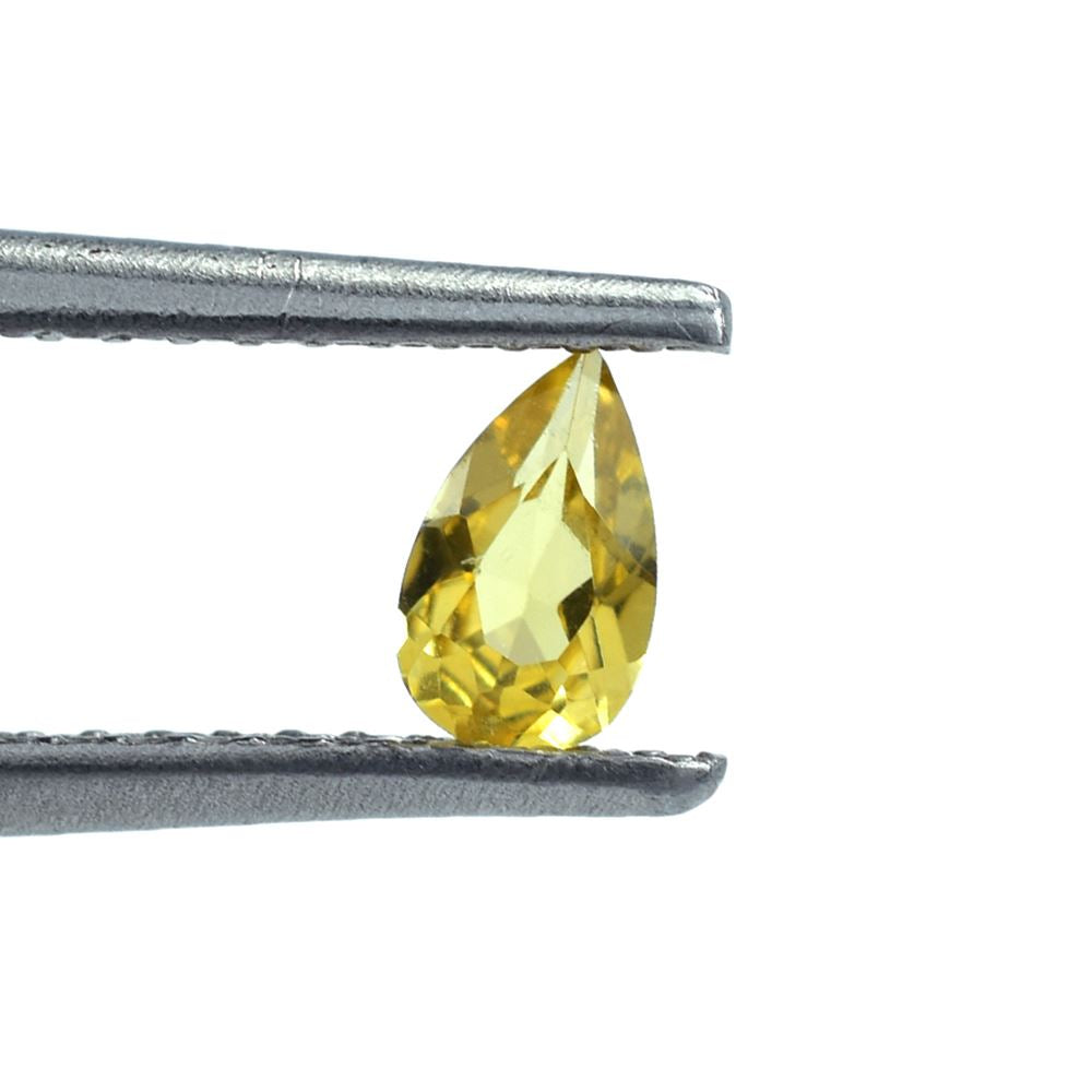 YELLOW BERYL CUT PEAR (SUPER) 5.00X3.00 MM 0.19 Cts.