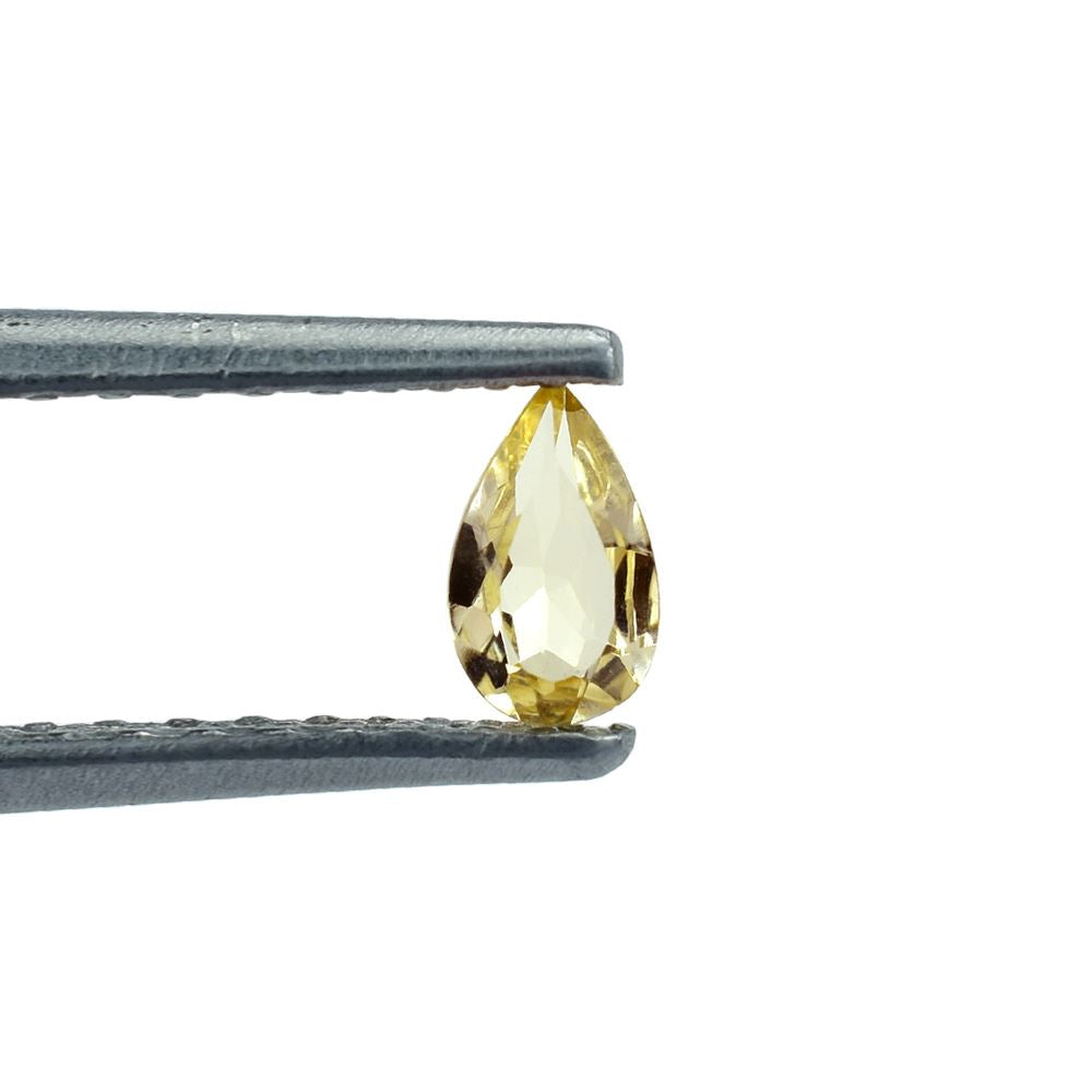 YELLOW BERYL CUT PEAR (LITE)(SI) 5.00X3.00 MM 0.18 Cts.