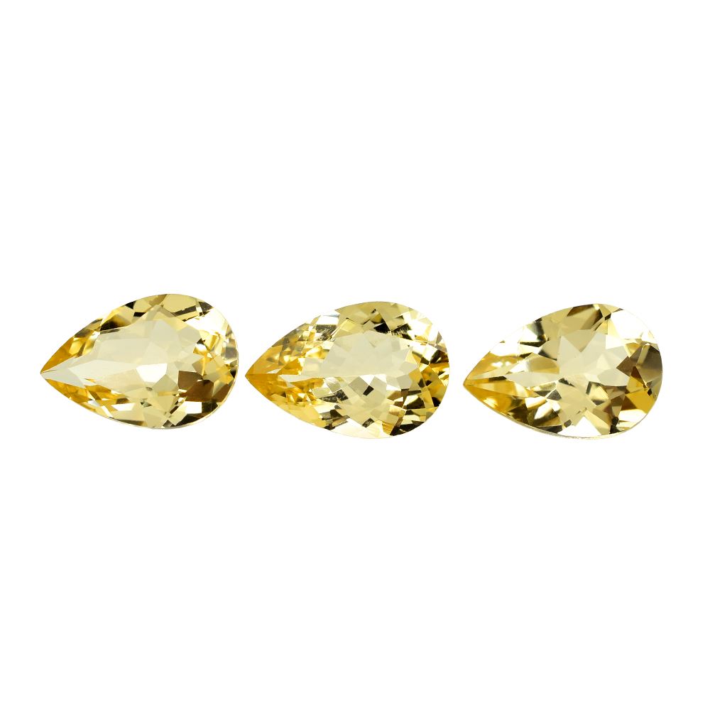 YELLOW BERYL CUT PEAR (MEDIUM) 12.00X8.00 MM 2.53 Cts.