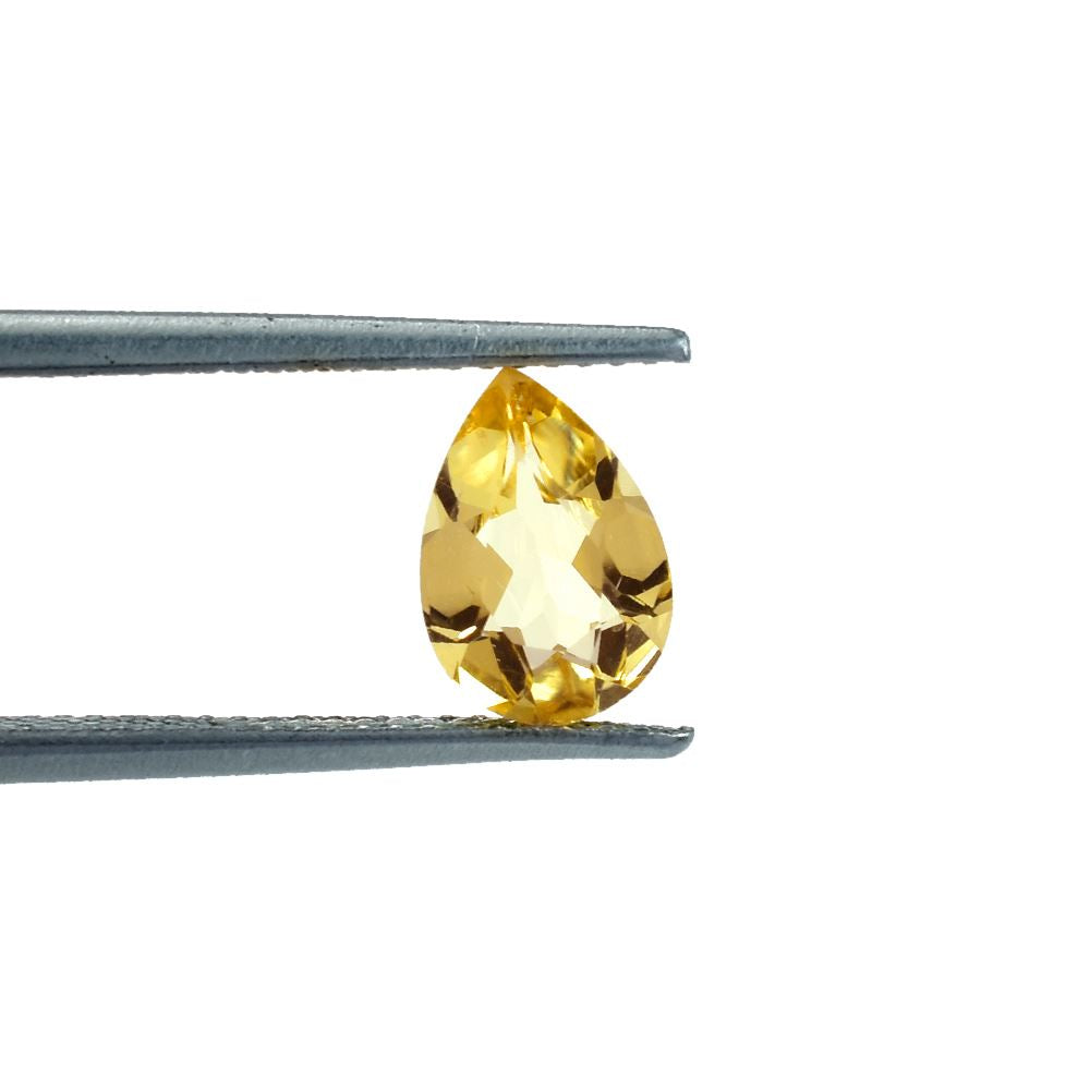 YELLOW BERYL CUT PEAR (DARK)(SI) 9.00X6.00 MM 1.08 Cts.