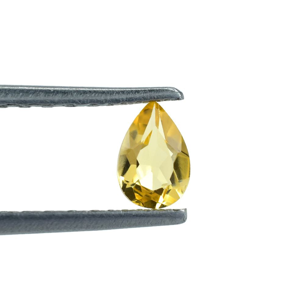 YELLOW BERYL CUT PEAR (DARK)(SI) 6.00X4.00 MM 0.36 Cts.