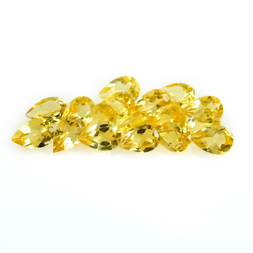 YELLOW BERYL CUT PEAR (DARK)(SI) 6.00X4.00 MM 0.36 Cts.