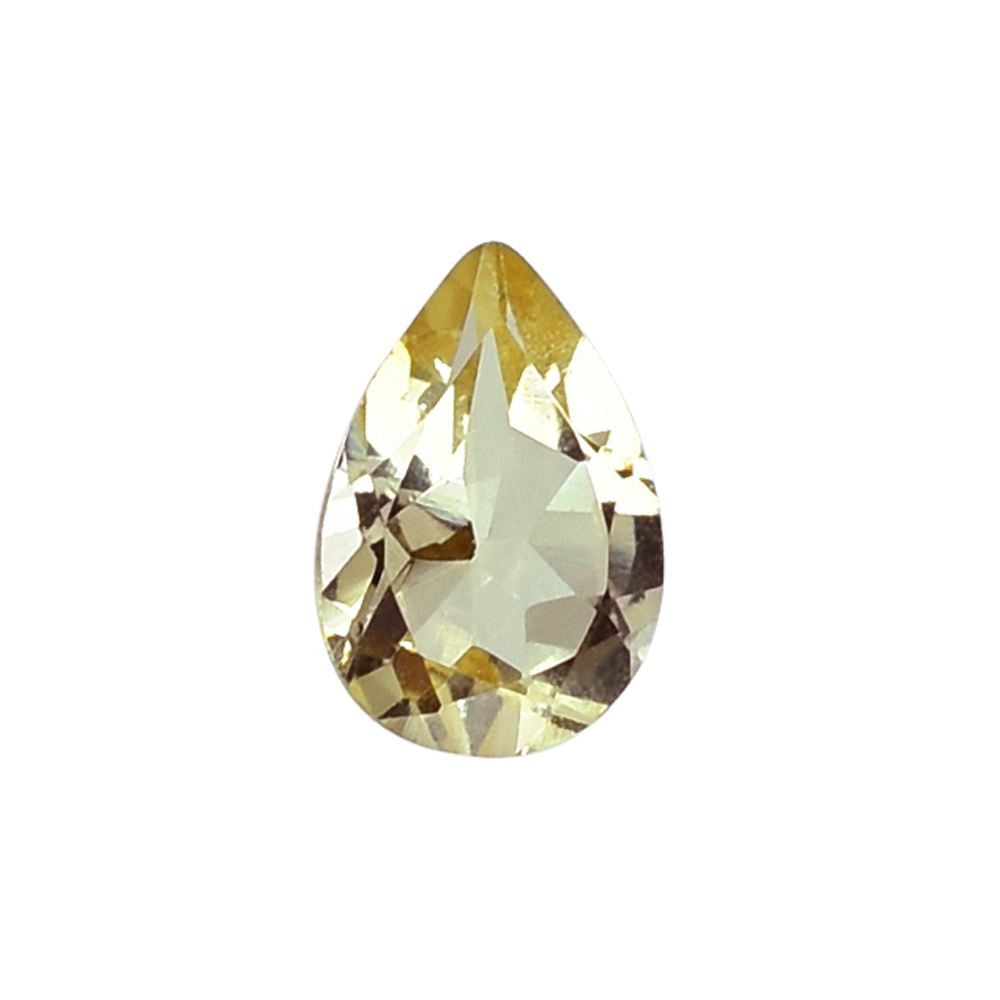 YELLOW BERYL CUT PEAR (LITE)(SI) 6.00X4.00 MM 0.35 Cts.